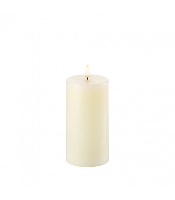 Bloklys - Ivory - Pillar Candle (8x15 cm)