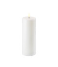 Bloklys - Nordic White - Pillar Candle (8x20 cm)