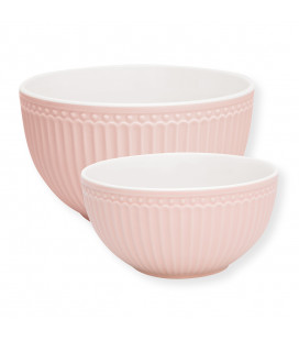 GreenGate - Serving bowl, Alice Pale Pink (Sæt á 2)