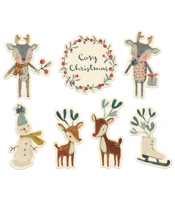 Gift tags, Cosy christmas 14 pcs. - Off